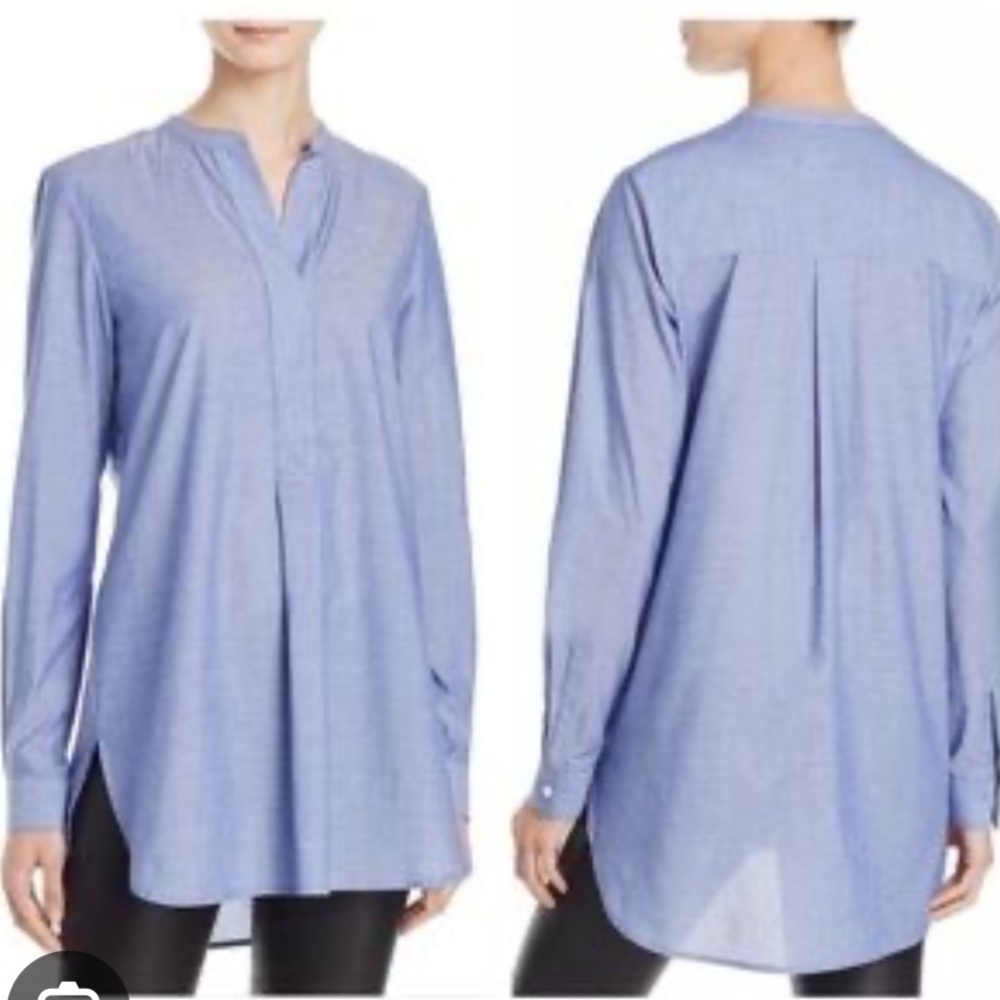 Theory Orvinio 100% Cotton Tunic Blouse